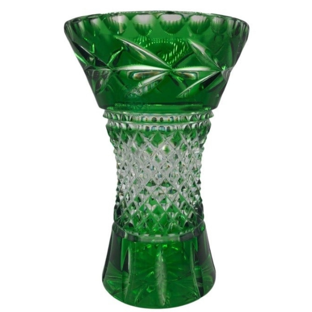 Galway Irish crystal Emerald Green Crystal Vase